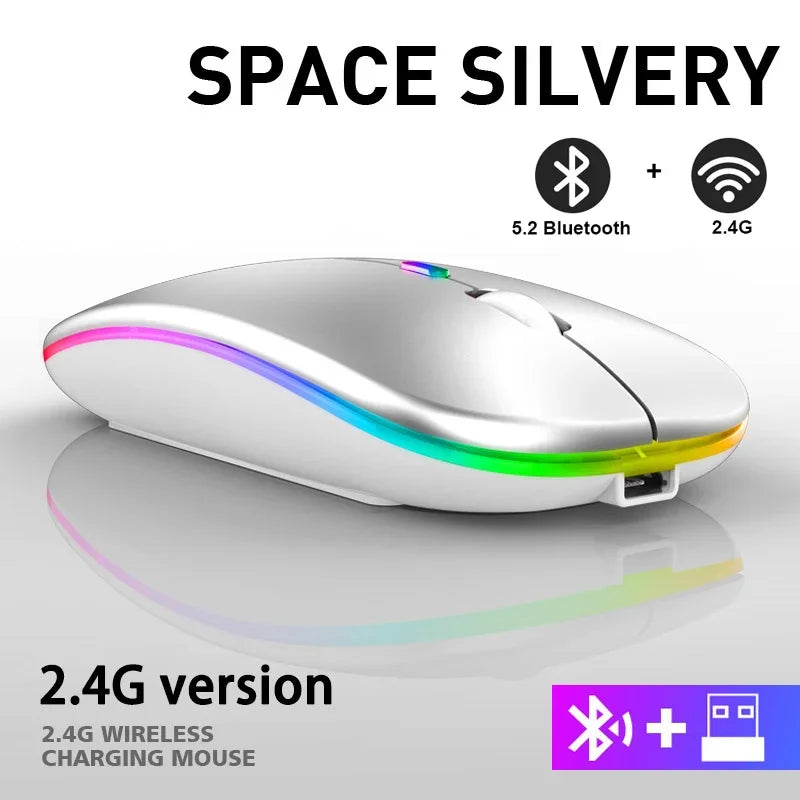 Bluetooth Mouse for Apple Macbook Air Pro Retina 11 12 13 15 16 Mac Book Laptop Wireless Mouse Rechargeable Mute Gaming Mouse