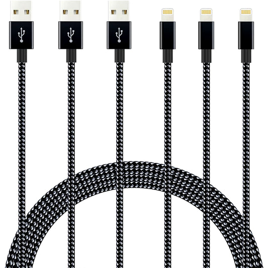 Lightning Cable Charger 3Pack Colored 50CM Braid Cord Mfi Certified for Iphone 14 13 12 11 SE Xs XS Max XR X 8 plus 7 6 Plus