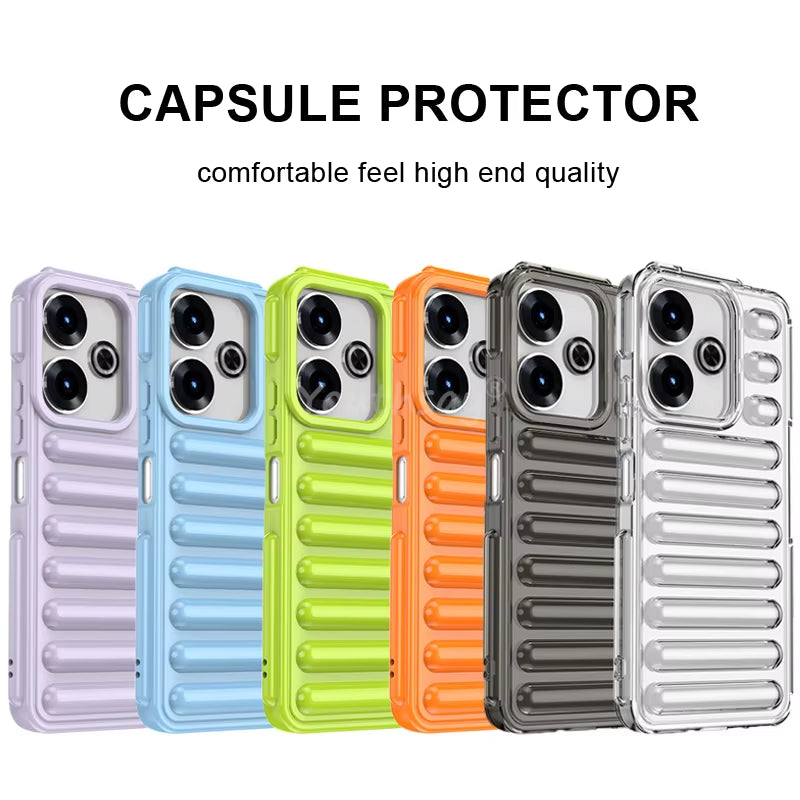 Capsule Protective Case for  Poco M6 Case TPU Silicone Shockproof over Protector Case Poco M6 Cover Poco M6 Case Rubber